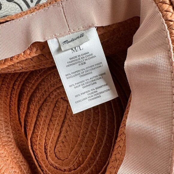 Madewell. Packable Braided Straw Hat summer travel beach - Picture 8 of 8